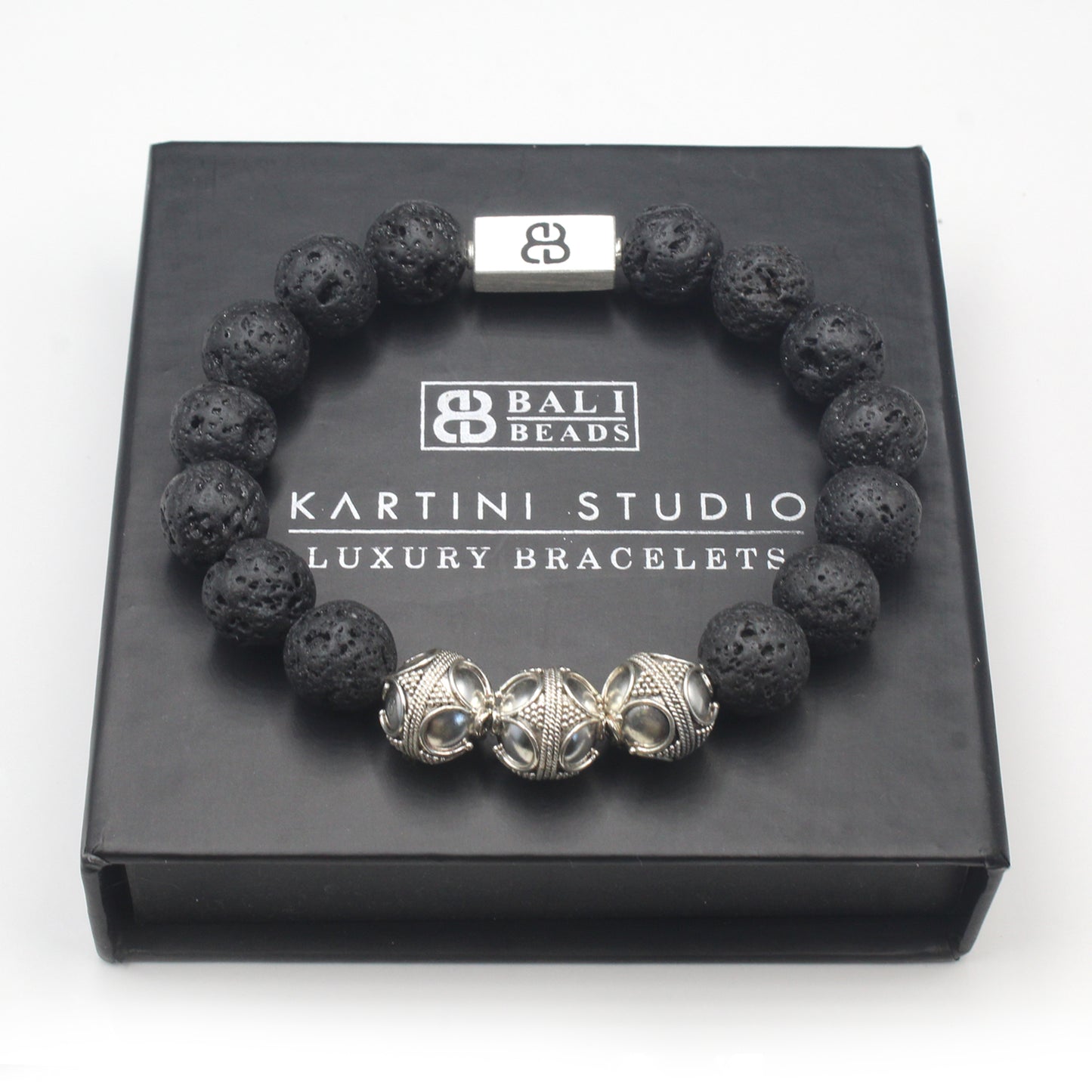 Lava stone and Sterling Silver