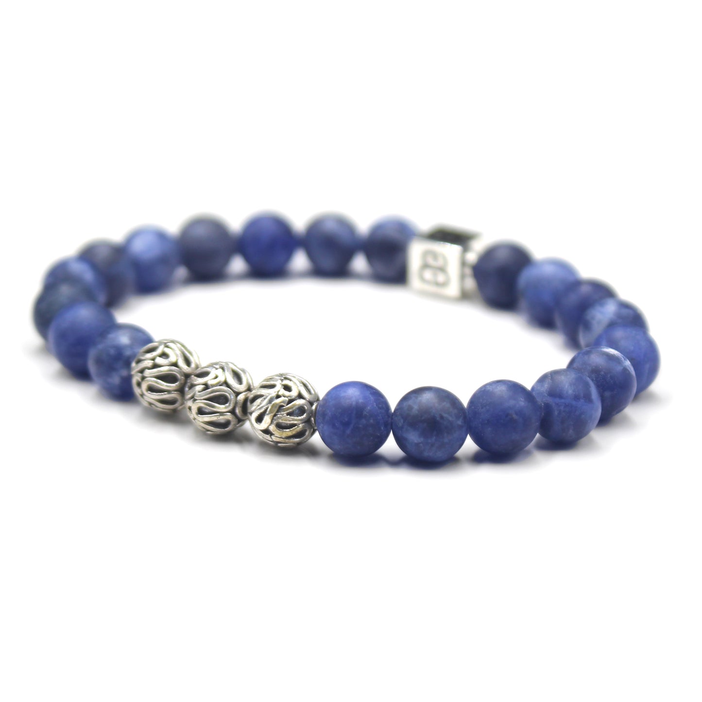 Matte Sodalite and Sterling Silver