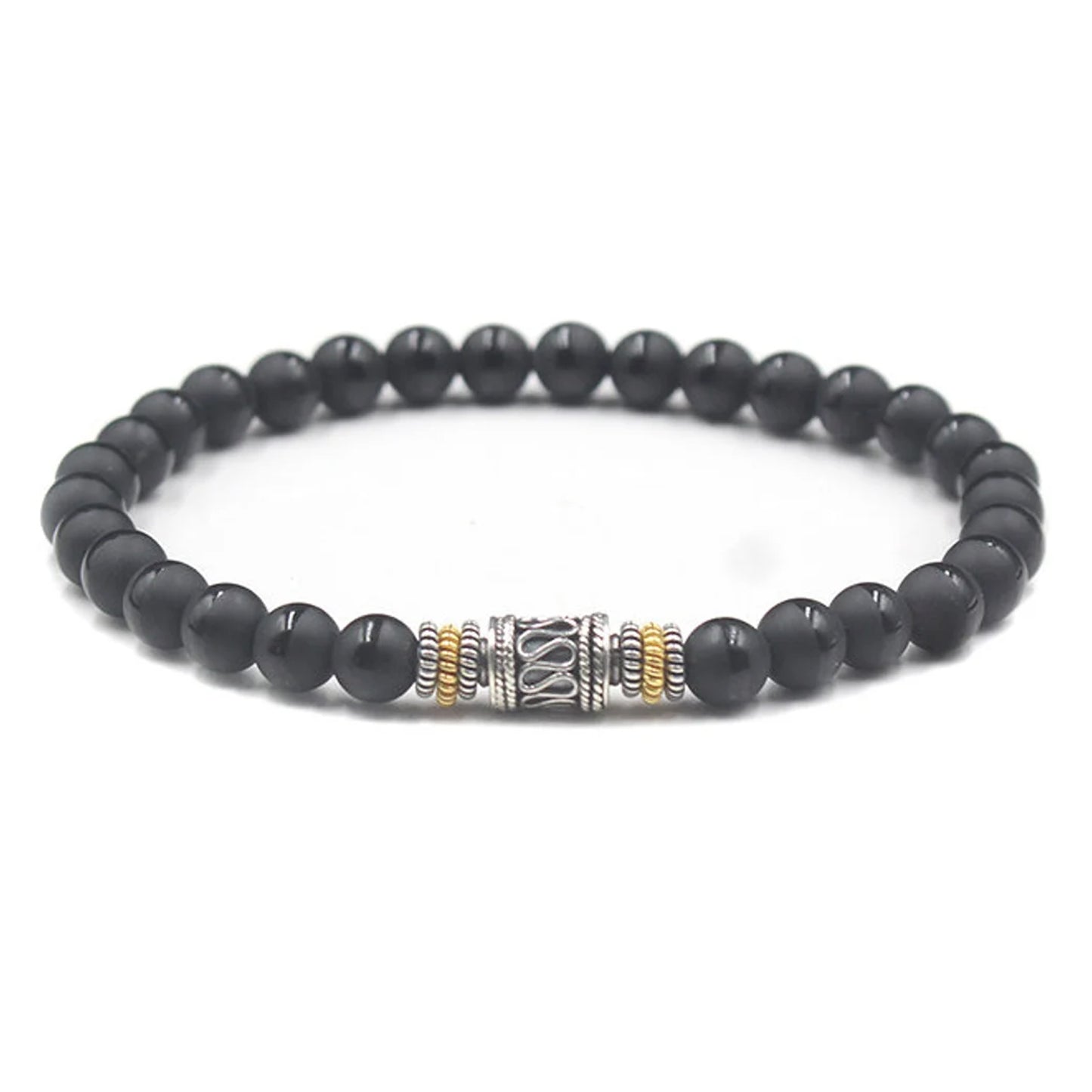 Schwarzer Onyx und Sterling Silber