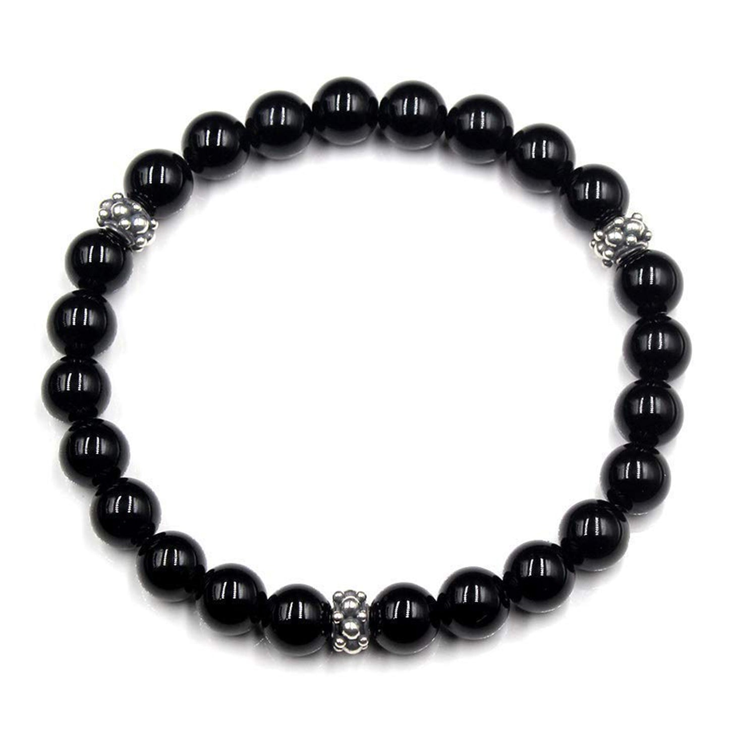 Polierter schwarzer Onyx