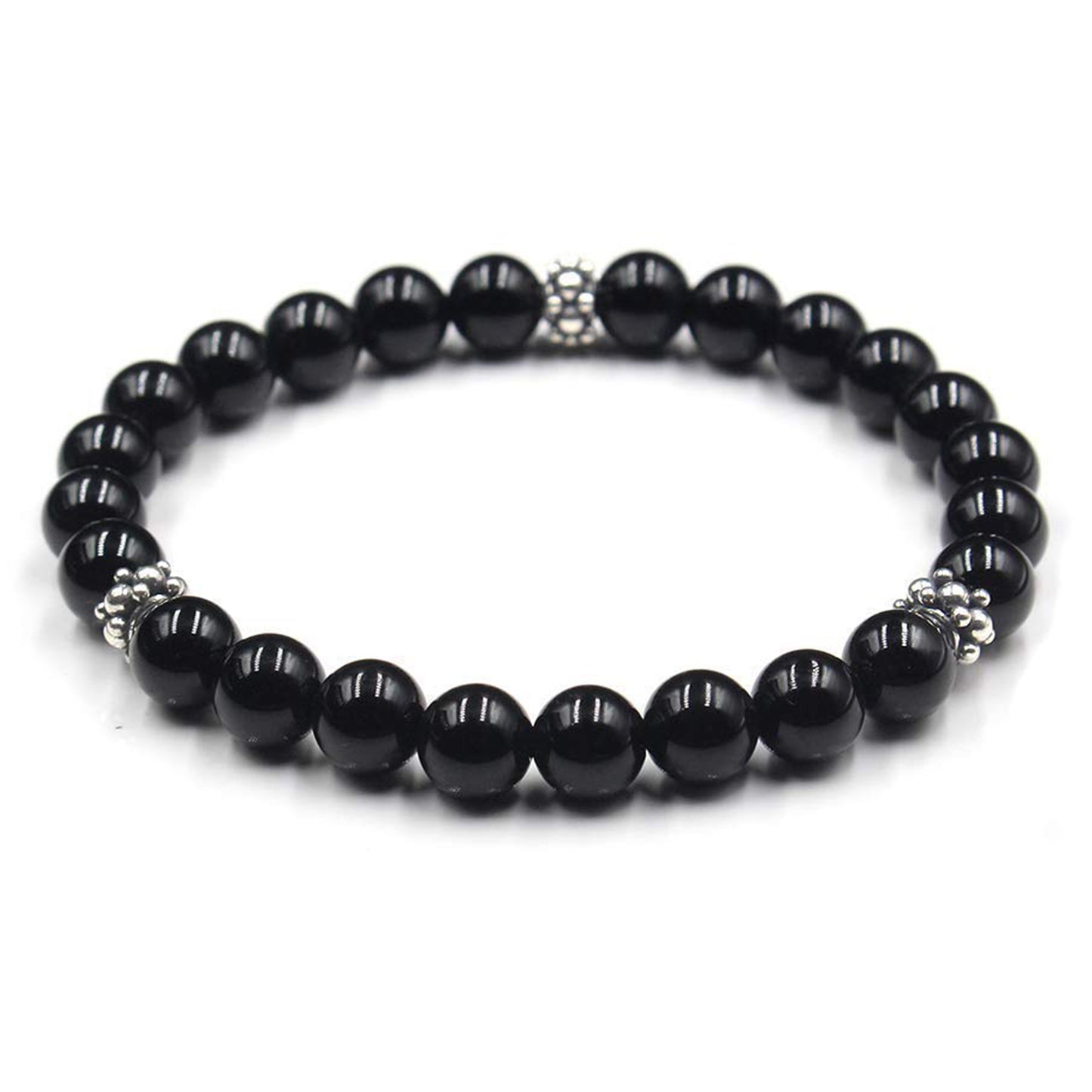 Polierter schwarzer Onyx