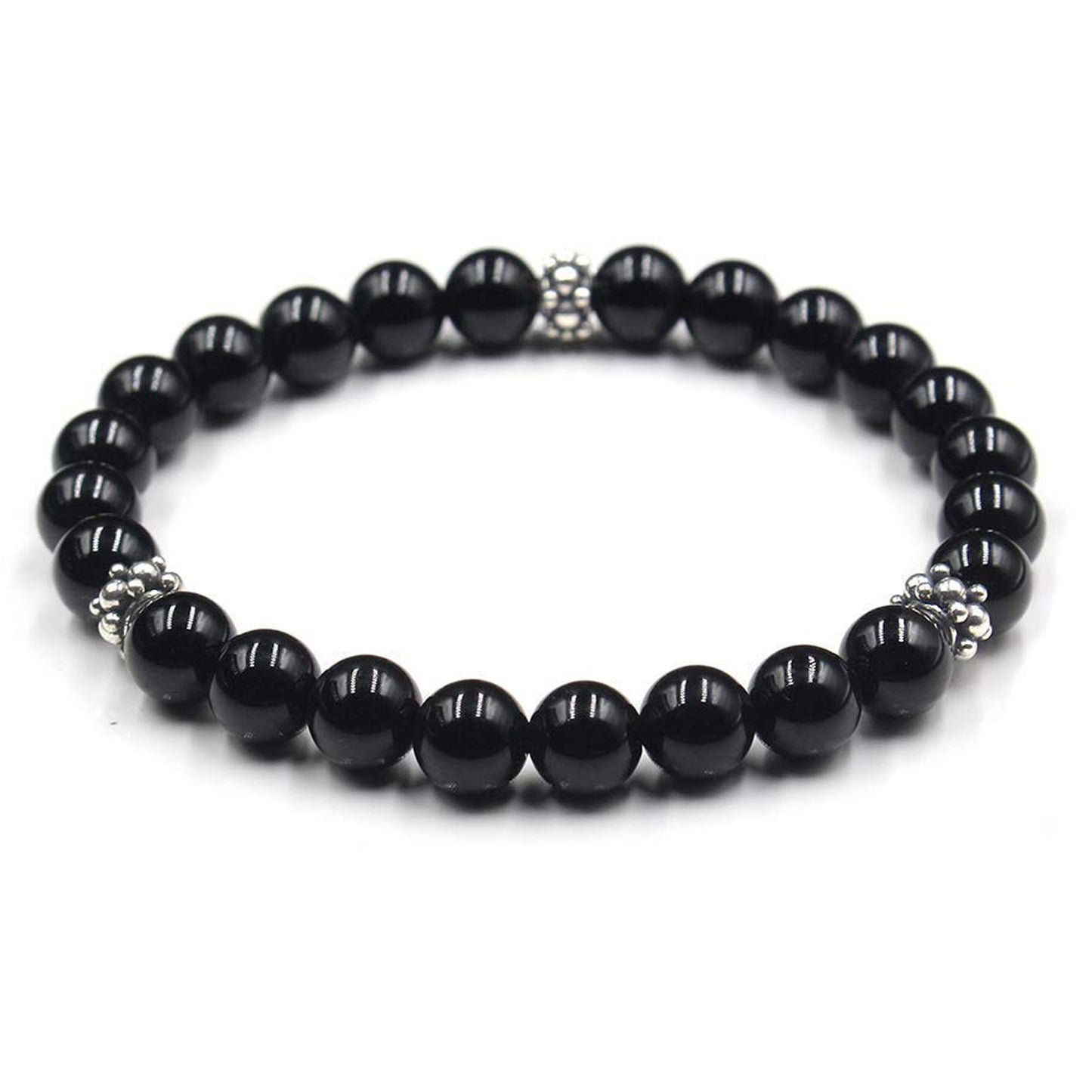 Polierter schwarzer Onyx