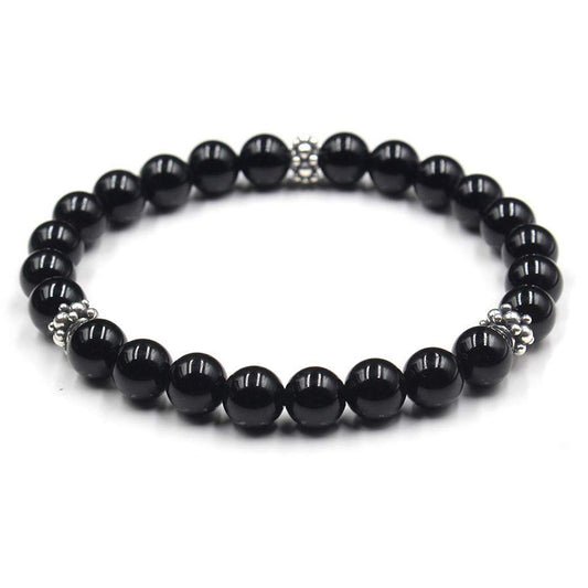 Polierter schwarzer Onyx