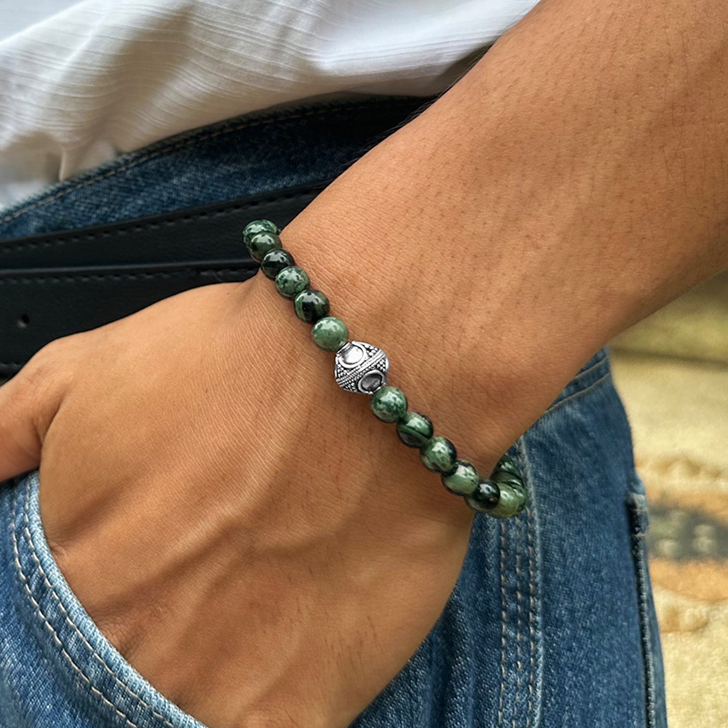 Nephrite Jade and Sterling Silver