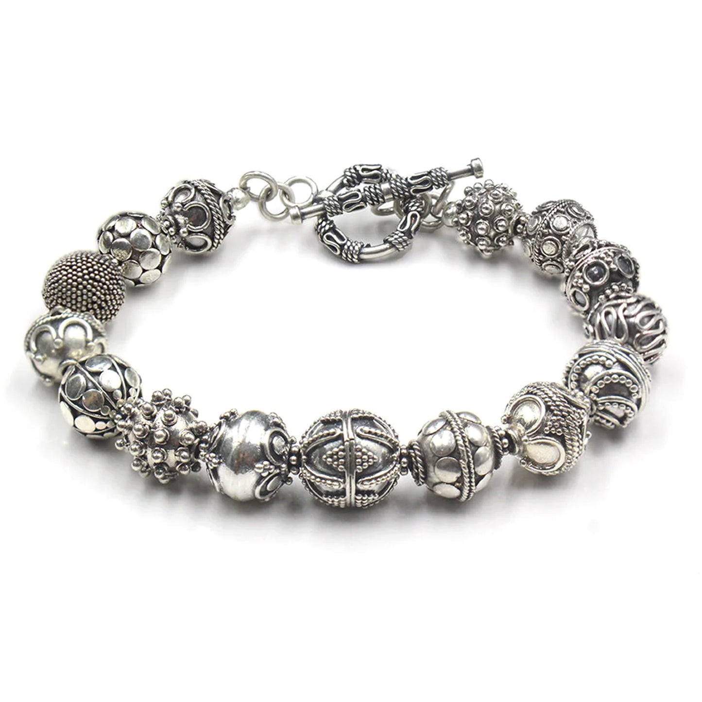 Designer-Perlenarmband aus Sterlingsilber