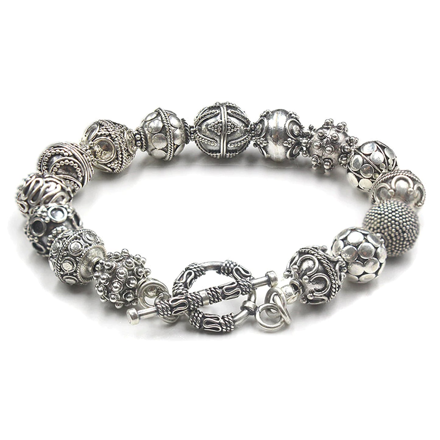 Designer-Perlenarmband aus Sterlingsilber