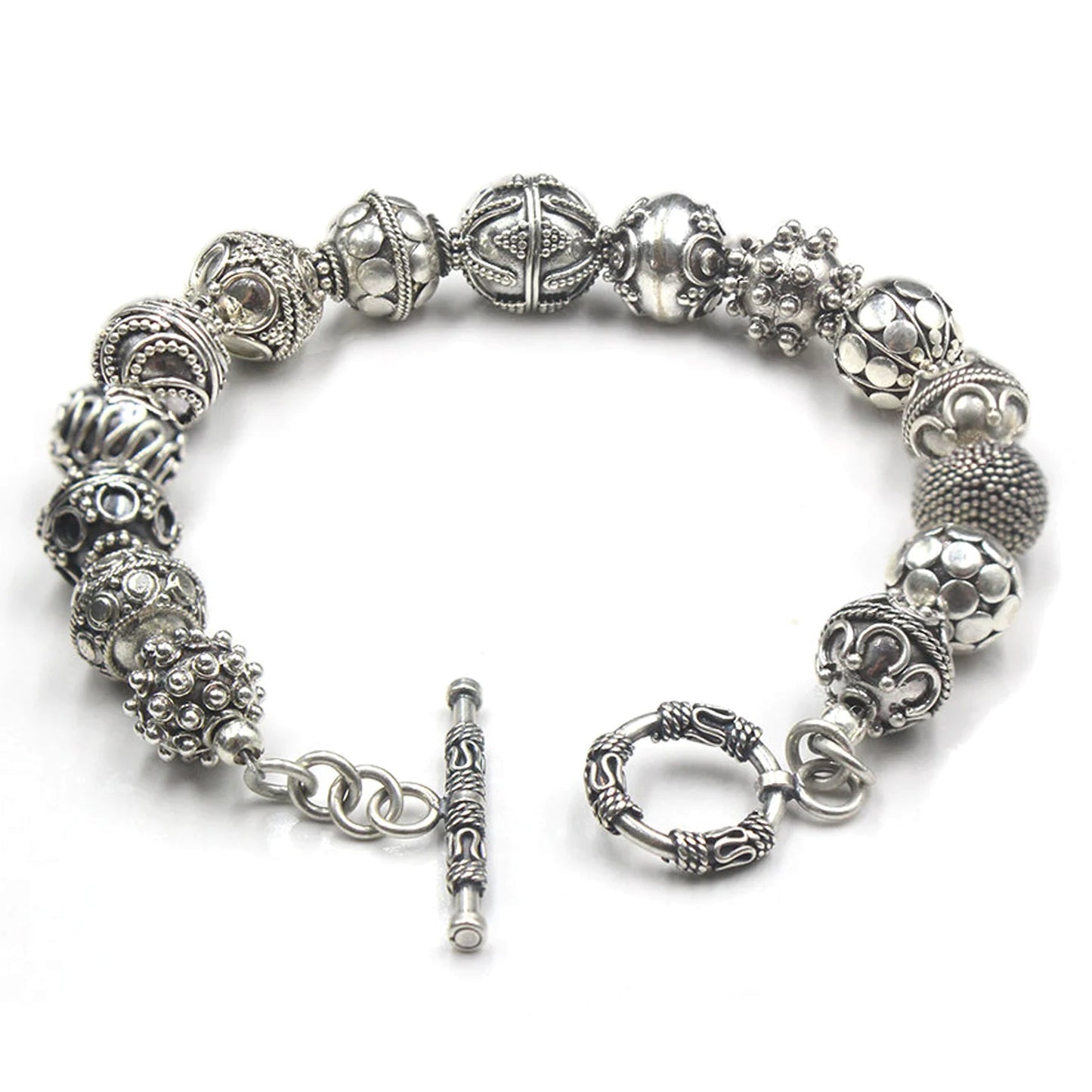 Designer-Perlenarmband aus Sterlingsilber