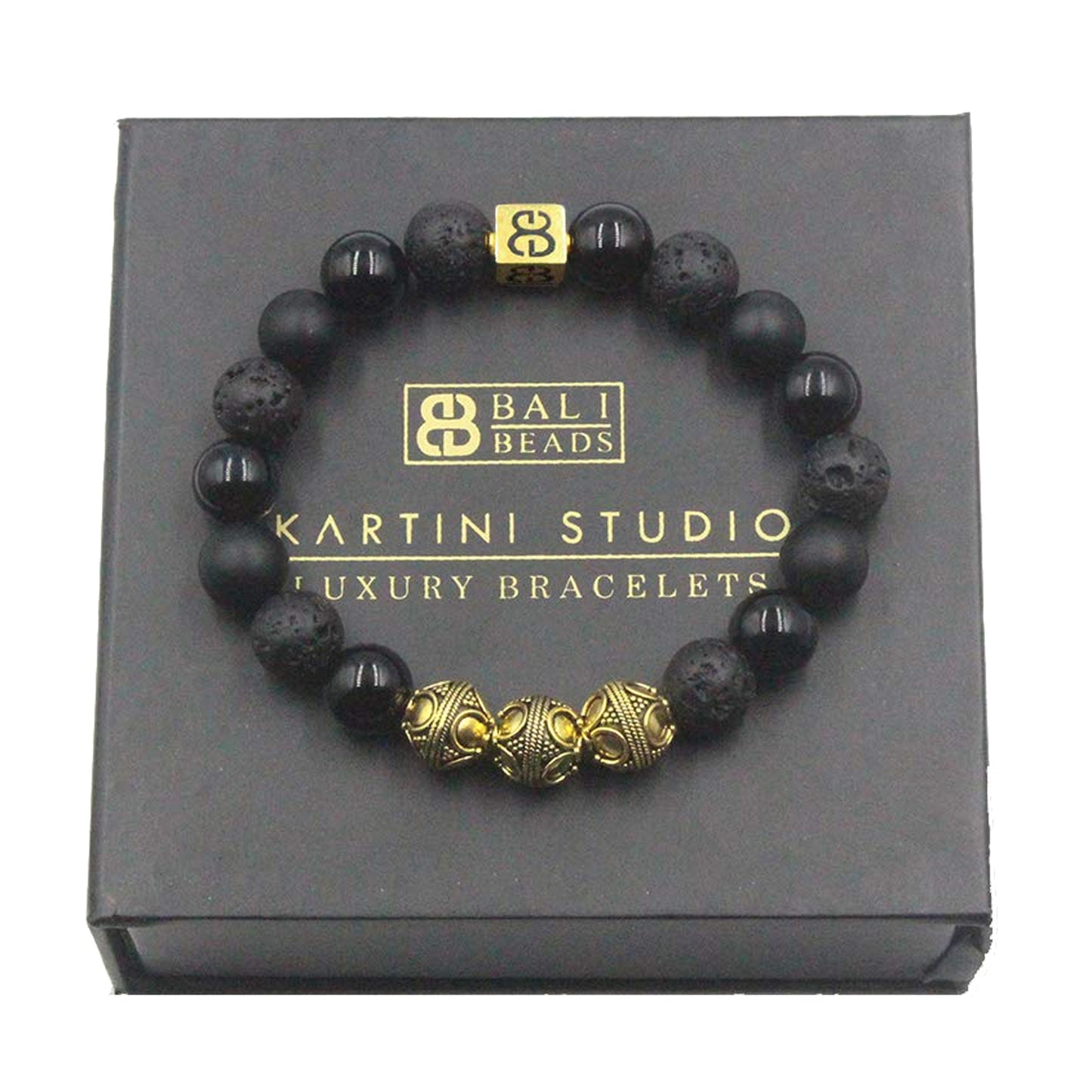 Black Onyx and Lava Stone