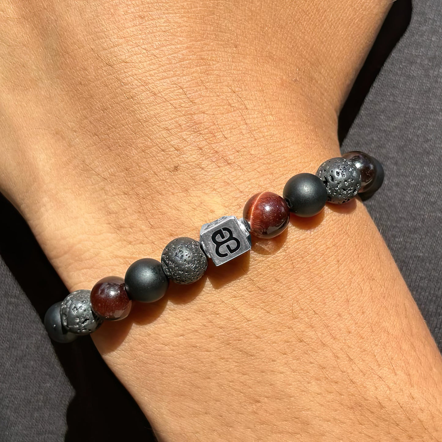 Onyx, Lava, and Red Tiger's Eye