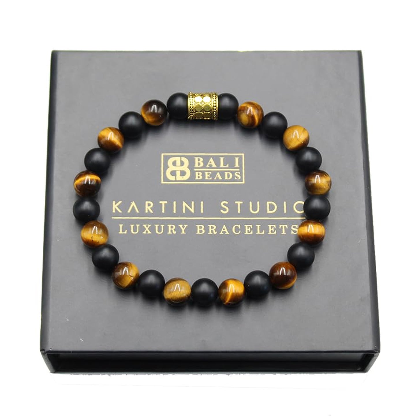 Tigerauge und schwarzer Onyx