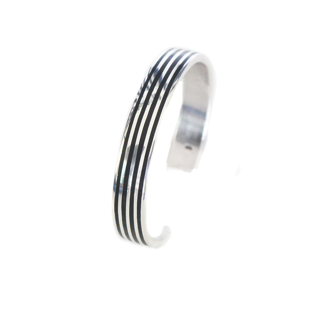 Sterling Silver and Ebony Cuff