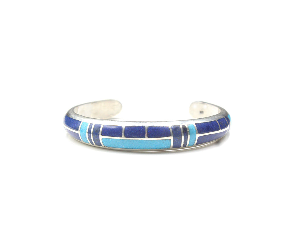 Turquoise and Lapis Lazuli Silver Cuff Bracelet, Silver Cuff Bracelet, Turquoise Cuff Bracelet, Sterling Silver Cuff Bracelet, Stone Cuff
