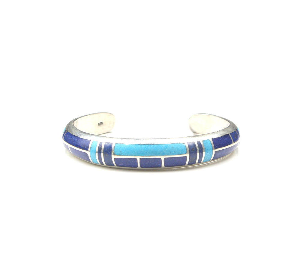 Lapis 2024 and Sterling Silver Cuff Bracelet