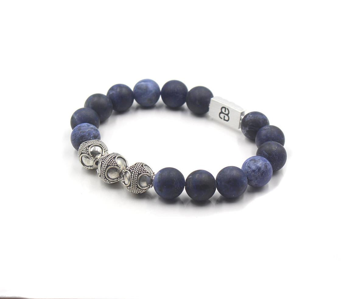 Mattes Sodalith-Armband