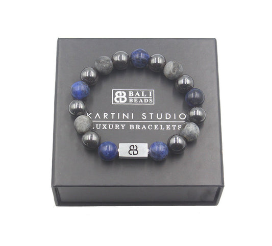 Hämatit-, Labradorit- und Sodalith-Armband