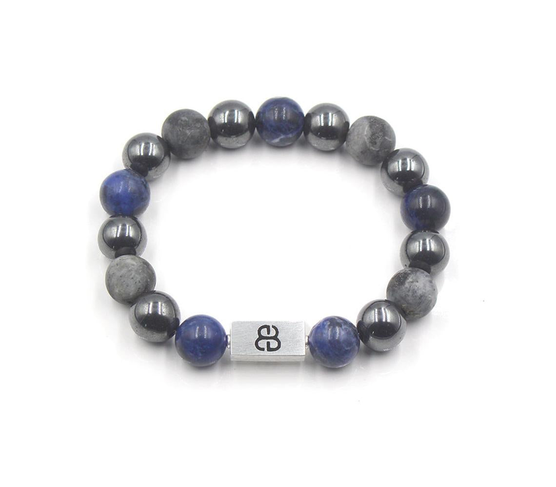 Hämatit-, Labradorit- und Sodalith-Armband