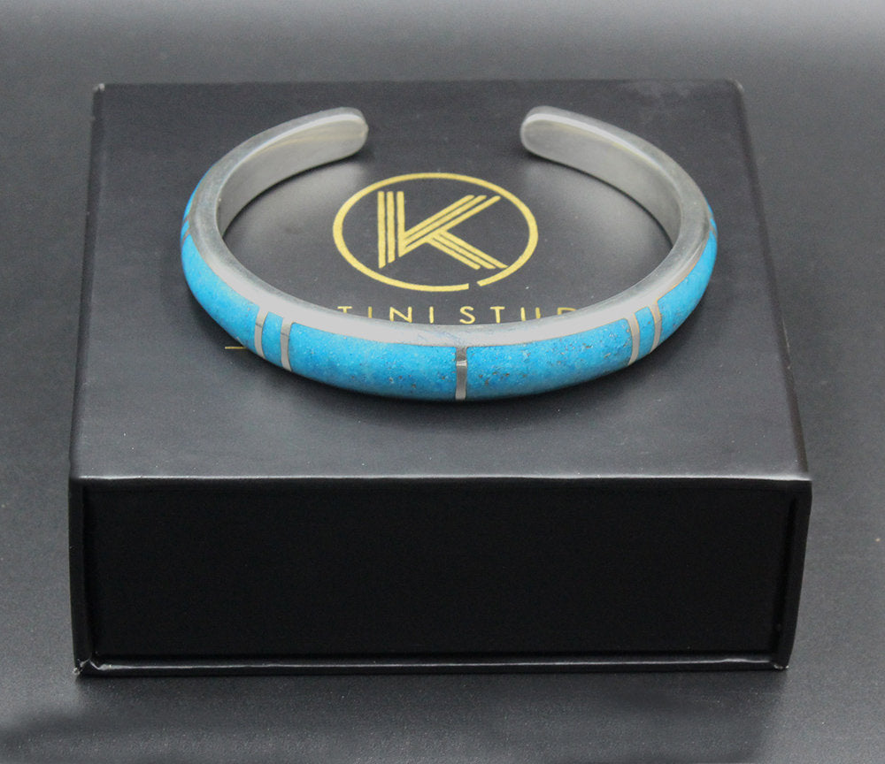 Turquoise and Sterling Silver Cuff Bracelet, Unisex Turquoise Bracelet, Sterling Silver Cuff Bracelet, Cuff Bracelet Men