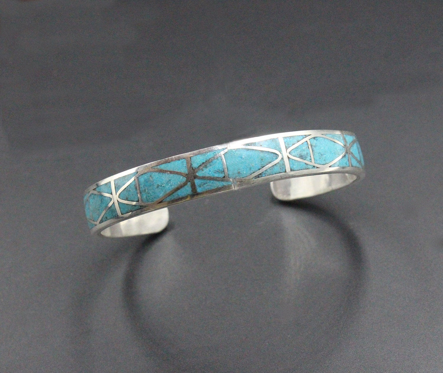 Turquoise and Sterling Silver Cuff Bracelet, Silver Cuff Bracelet, Turquoise Inlay Cuff Bracelet, Cuff Bracelet, Turquoise Cuff Bracelet
