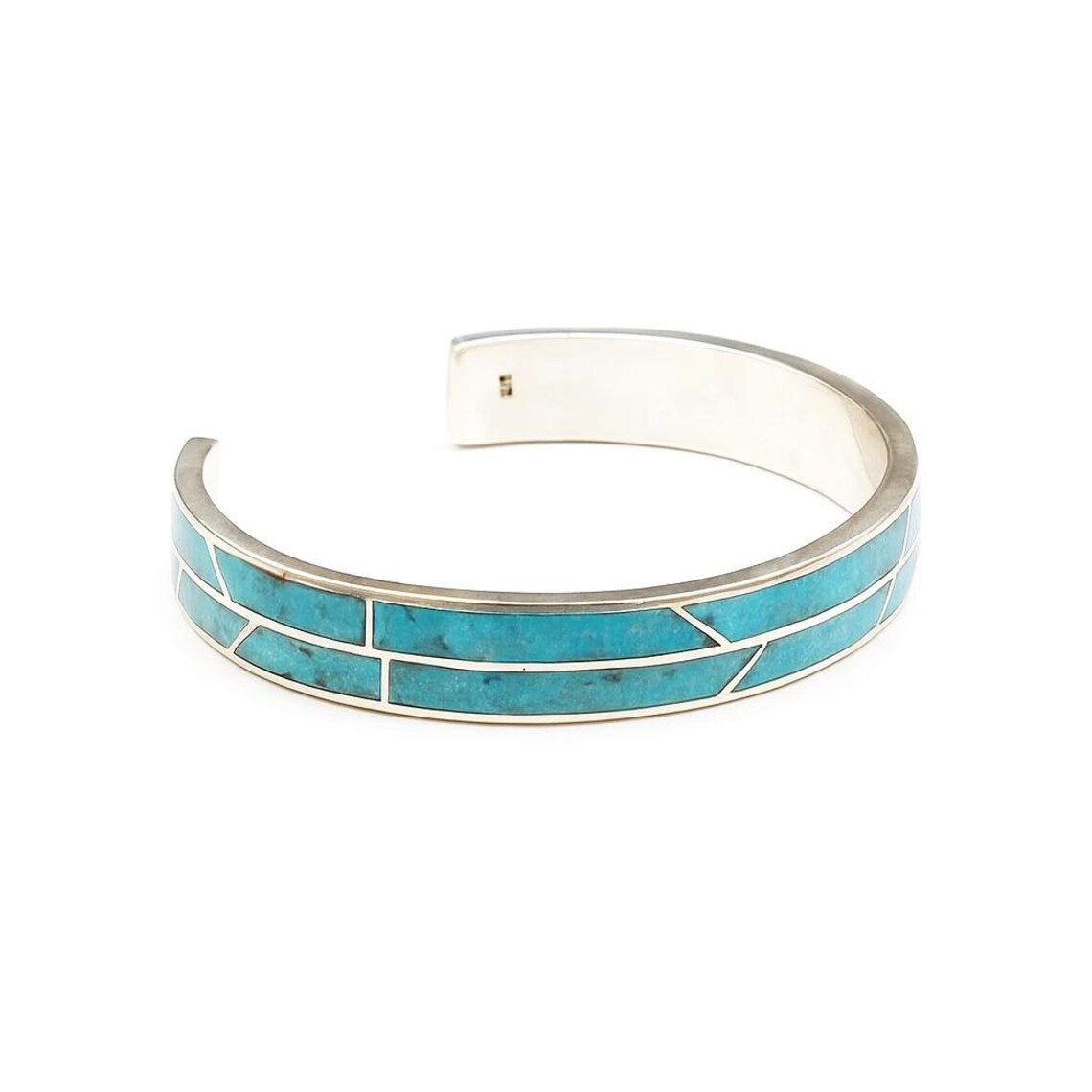 Türkis und Sterling Silber Manschette Armband, Silber Manschette Armband, Türkis Inlay Manschette Armband, Manschette Armband, Türkis Manschette Armband