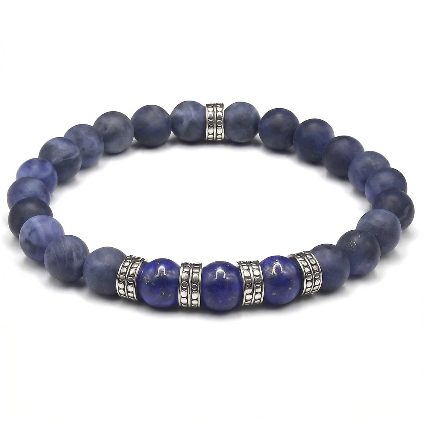 Matte Sodalite and Lapis Lazuli