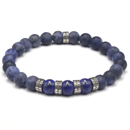 Matte Sodalite and Lapis Lazuli
