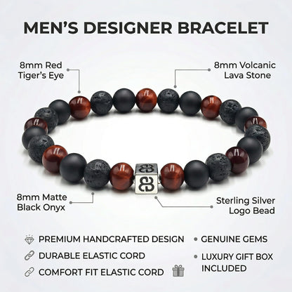 Onyx, Lava, and Red Tiger's Eye