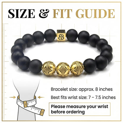Matte Black Onyx and Gold