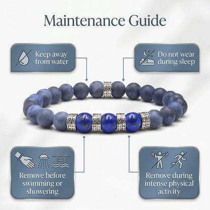 Matte Sodalite and Lapis Lazuli