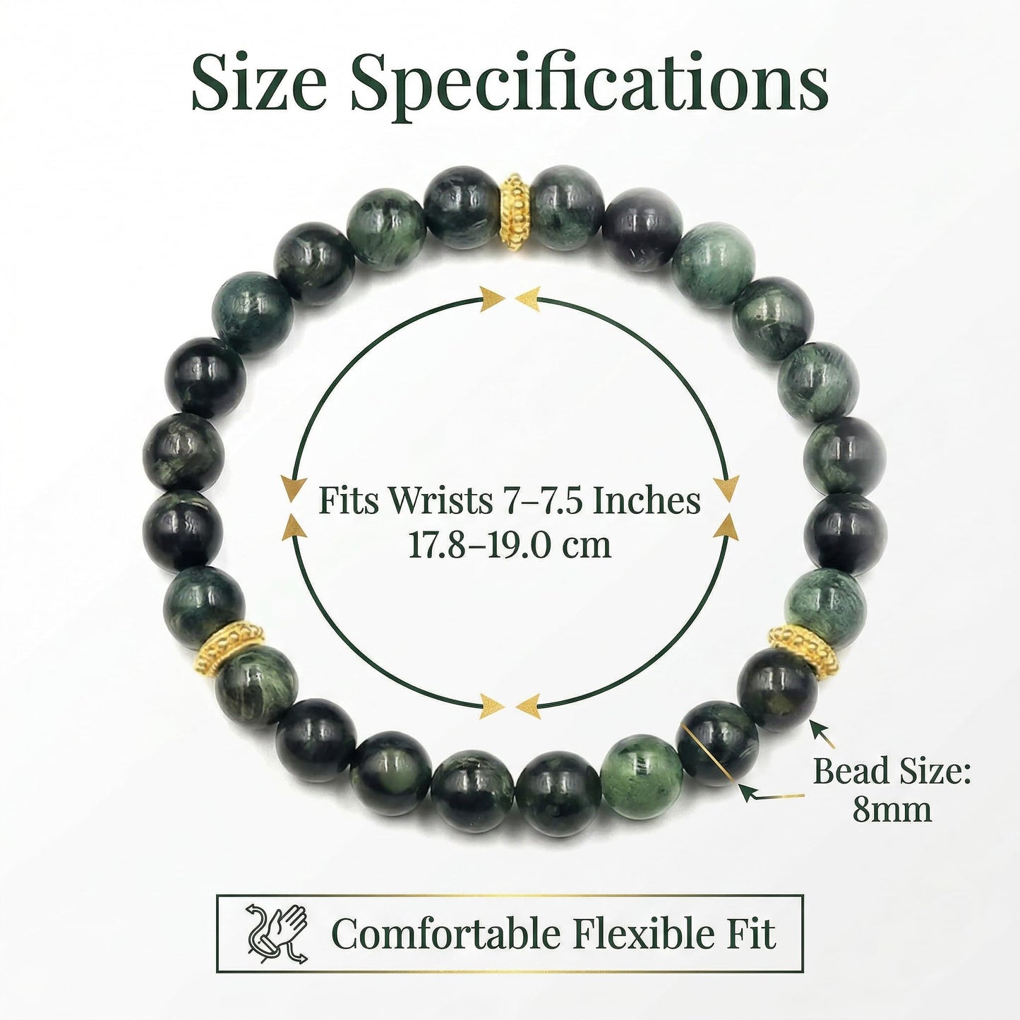 Dunkelgrüne Jade und Gold