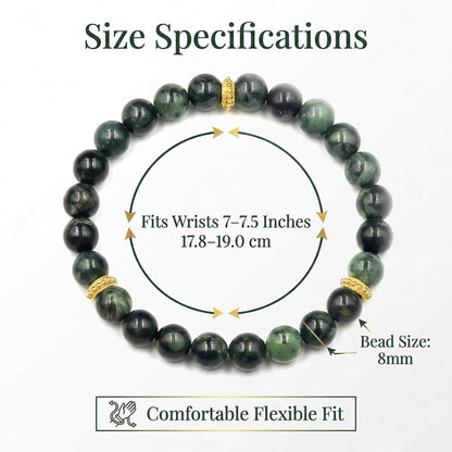 Dunkelgrüne Jade und Gold