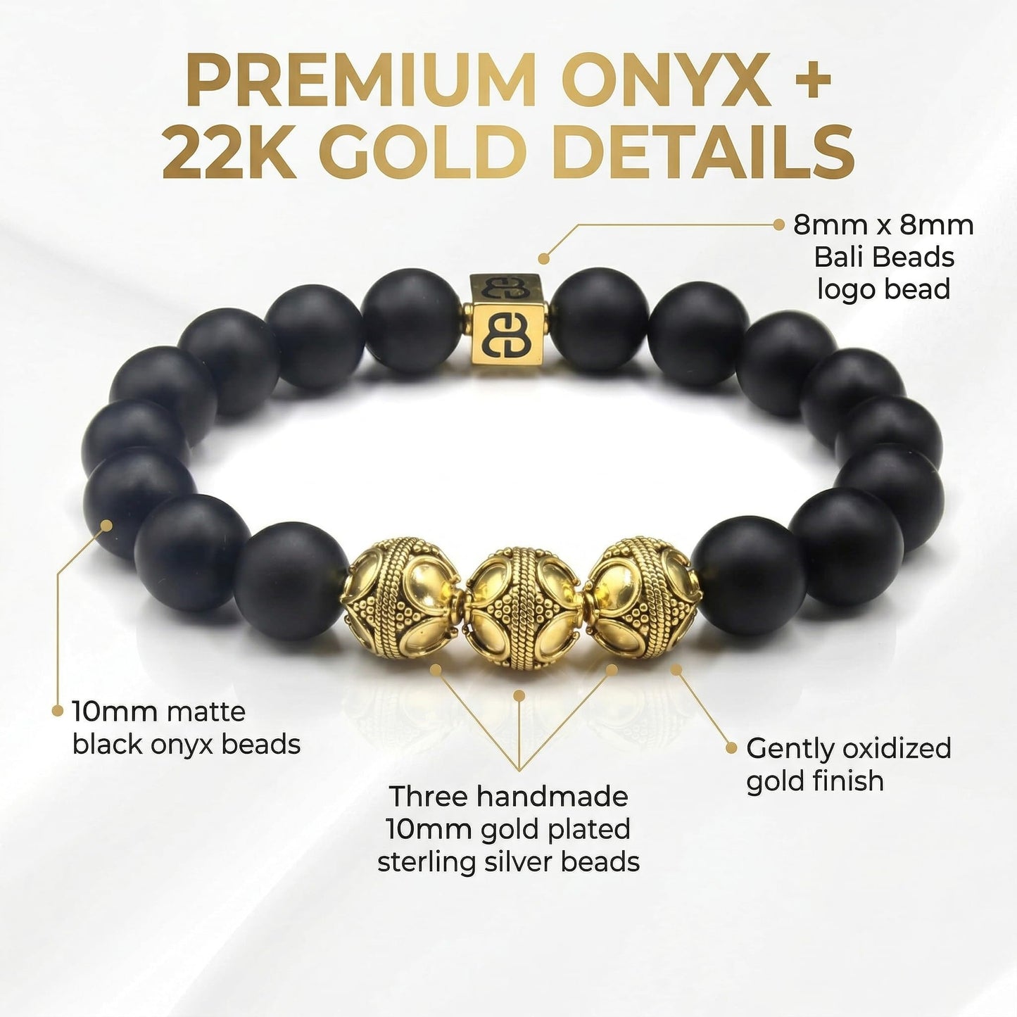 Matte Black Onyx and Gold