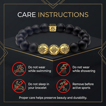 Matte Black Onyx and Gold