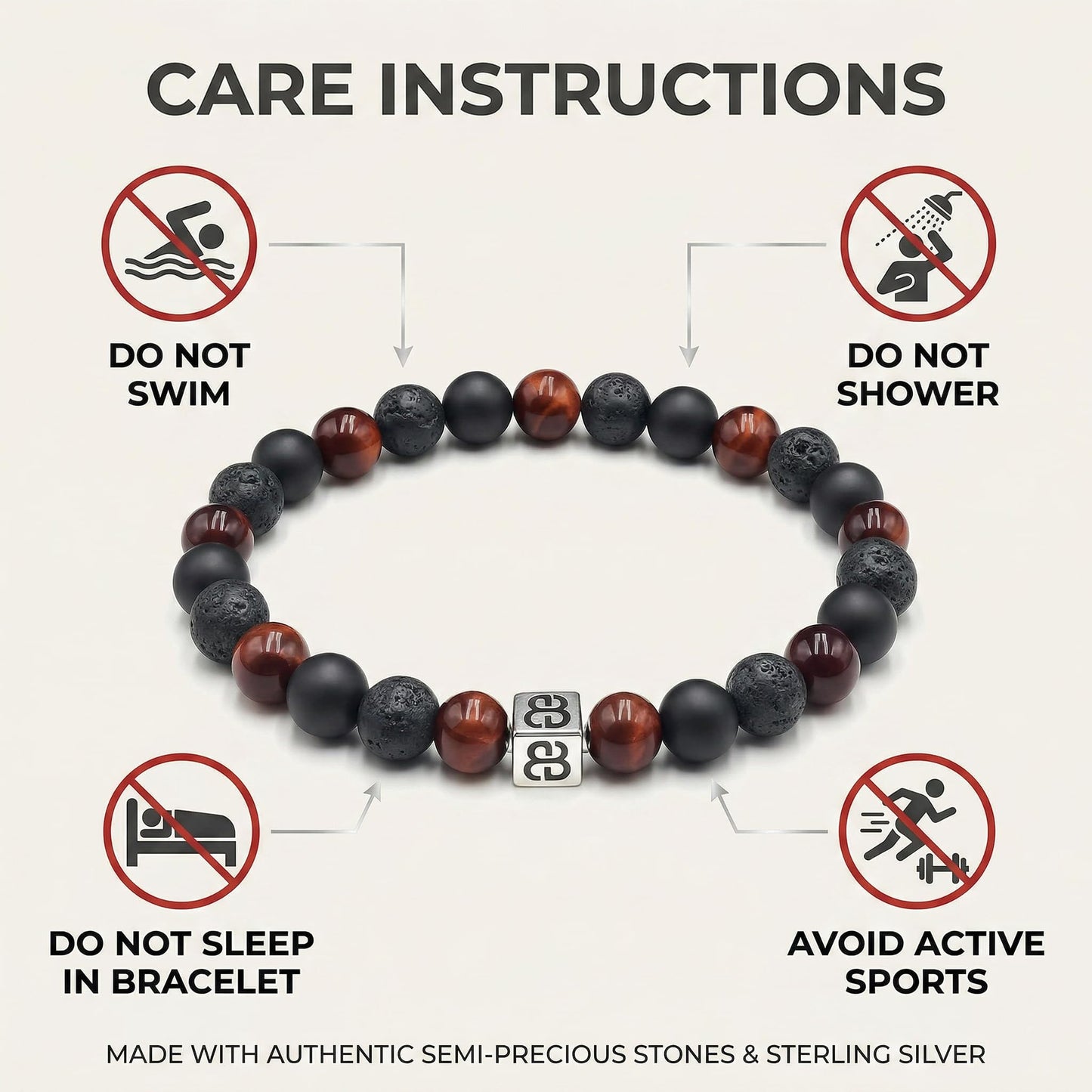 Onyx, Lava, and Red Tiger's Eye