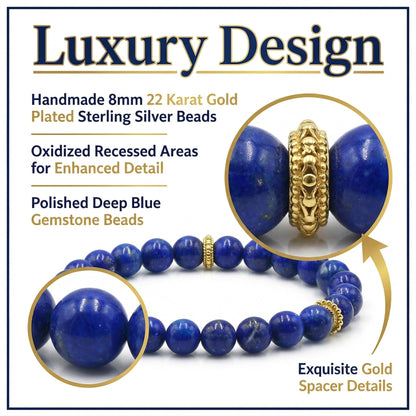 Lapis Lazuli and Gold Vermeil
