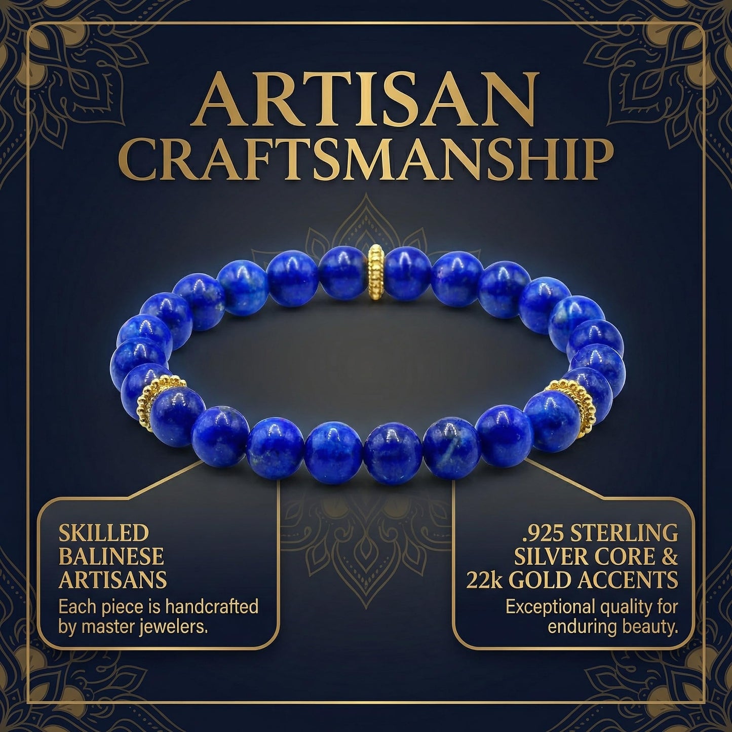 Lapis Lazuli and Gold Vermeil