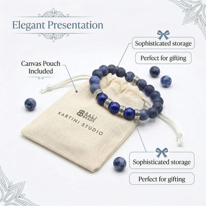 Matte Sodalite and Lapis Lazuli