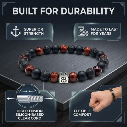 Onyx, Lava, and Red Tiger's Eye