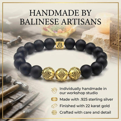 Matte Black Onyx and Gold