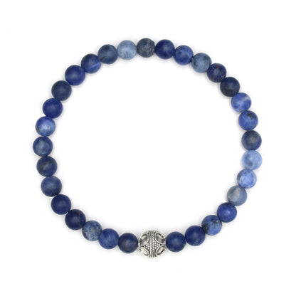 Matte Sodalite and Sterling Silver