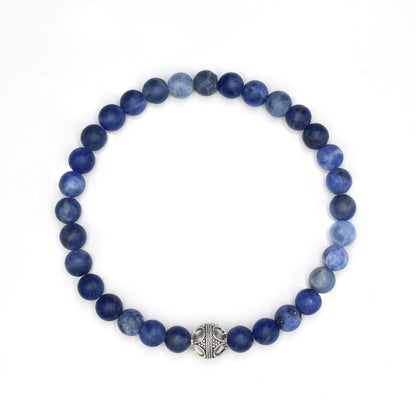 Matte Sodalite and Sterling Silver