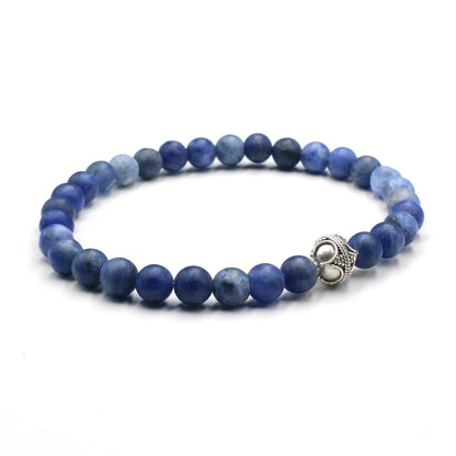 Matte Sodalite and Sterling Silver