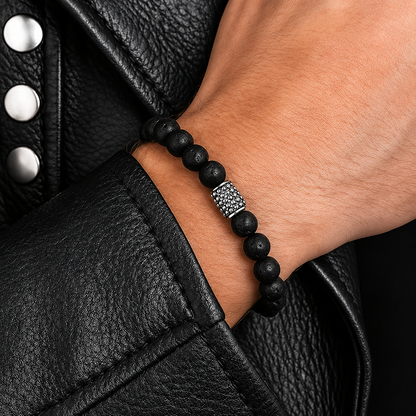 Volcanic Lava and Sterling Silver