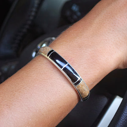 Black Onyx and Jasper Cuff