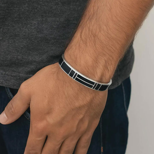Schwarzes Büffelhorn und Sterlingsilber