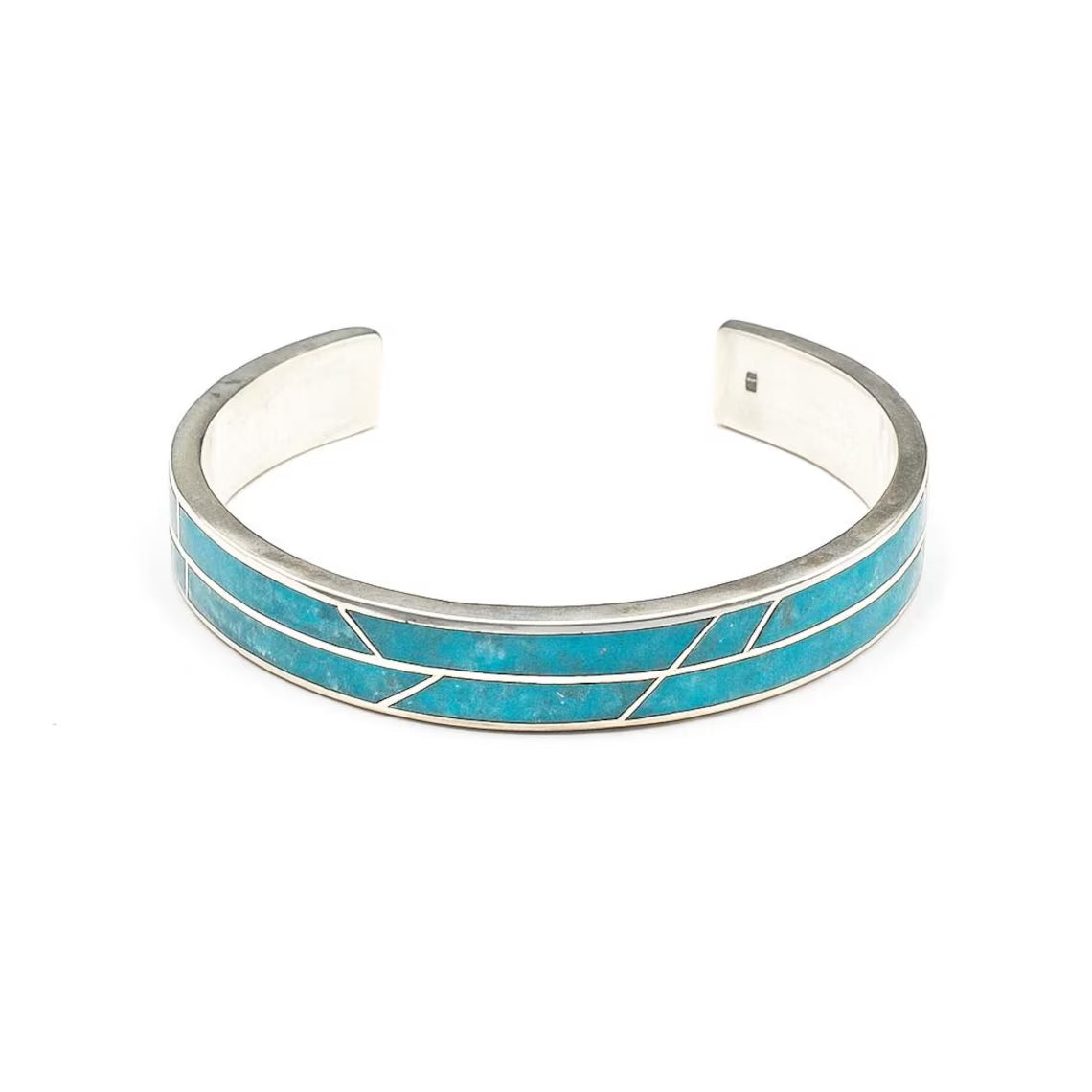 Türkis und Sterling Silber Manschette Armband, Silber Manschette Armband, Türkis Inlay Manschette Armband, Manschette Armband, Türkis Manschette Armband
