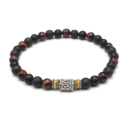 Red Tiger's Eye, Lava, and Onyx