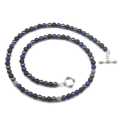 Lapis Lazuli, Hematite, and Matte Black Onyx