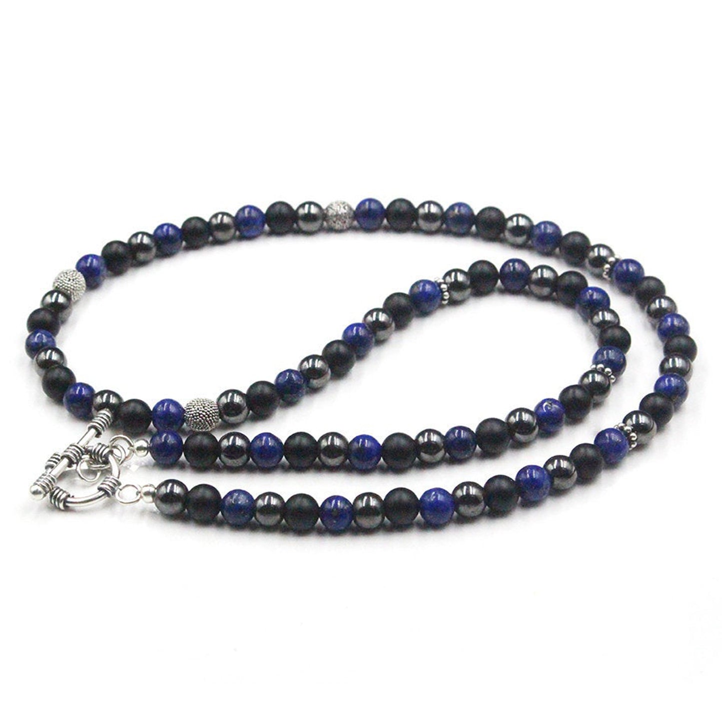 Lapis Lazuli, Hematite, and Matte Black Onyx