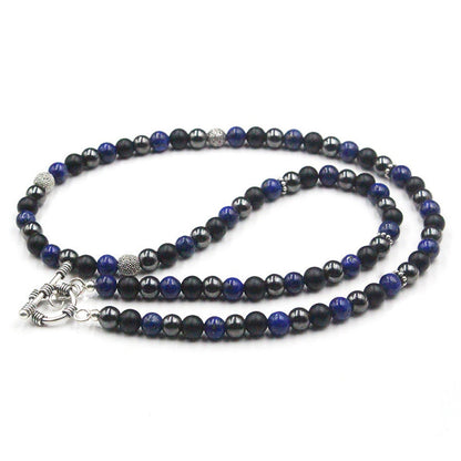 Lapis Lazuli, Hematite, and Matte Black Onyx