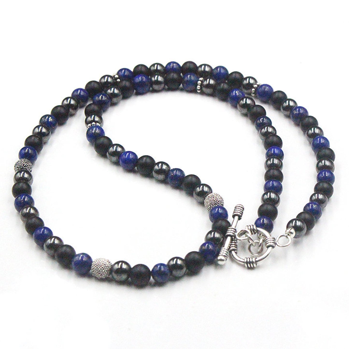 Lapis Lazuli, Hematite, and Matte Black Onyx